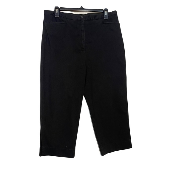 Jones sport stretch Classic Black Cropped Pants womens capris size 12? See meas. - Picture 1 of 5